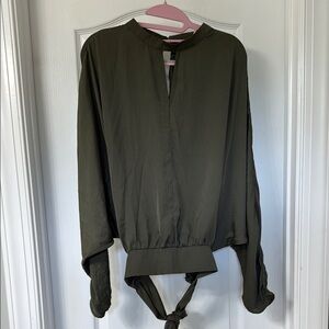 Glam Olive Green Blouse